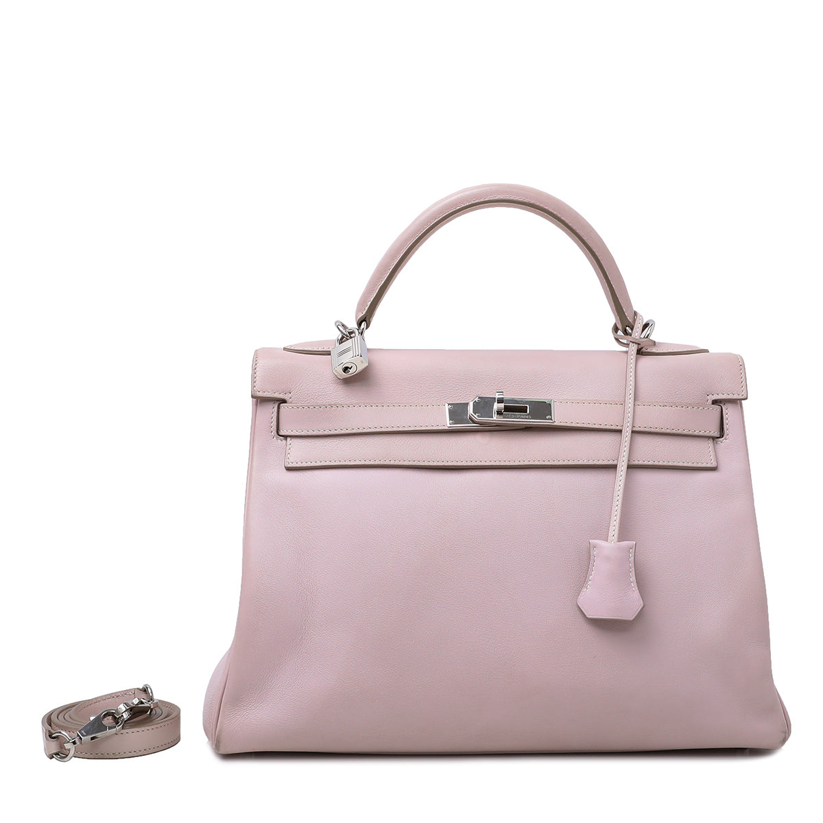 Hermes Rose Dragee Swift Kelly 28 Bag