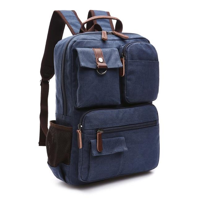 Large Canvas Laptop Backpack - Bags Bistro