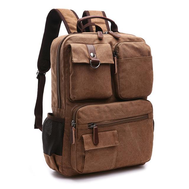 Large Canvas Laptop Backpack - Bags Bistro