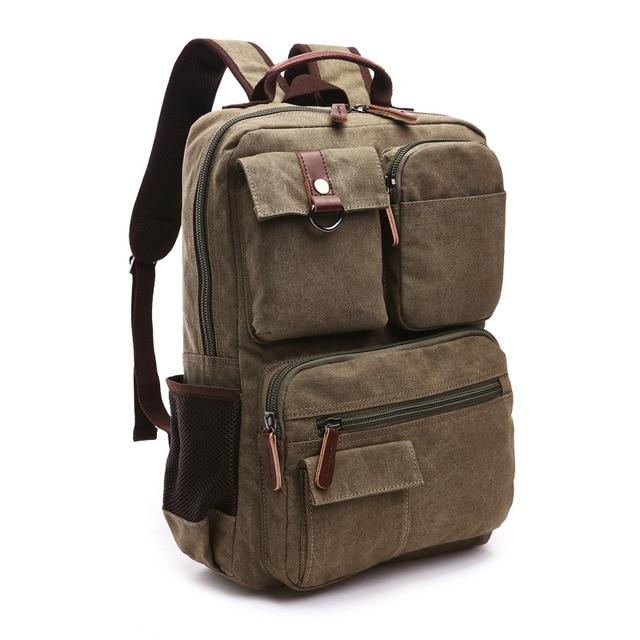 Large Canvas Laptop Backpack - Bags Bistro