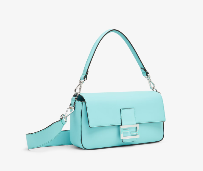 Baguette Tiffany & Co. bag x Fendi in Tiffany Blue leather