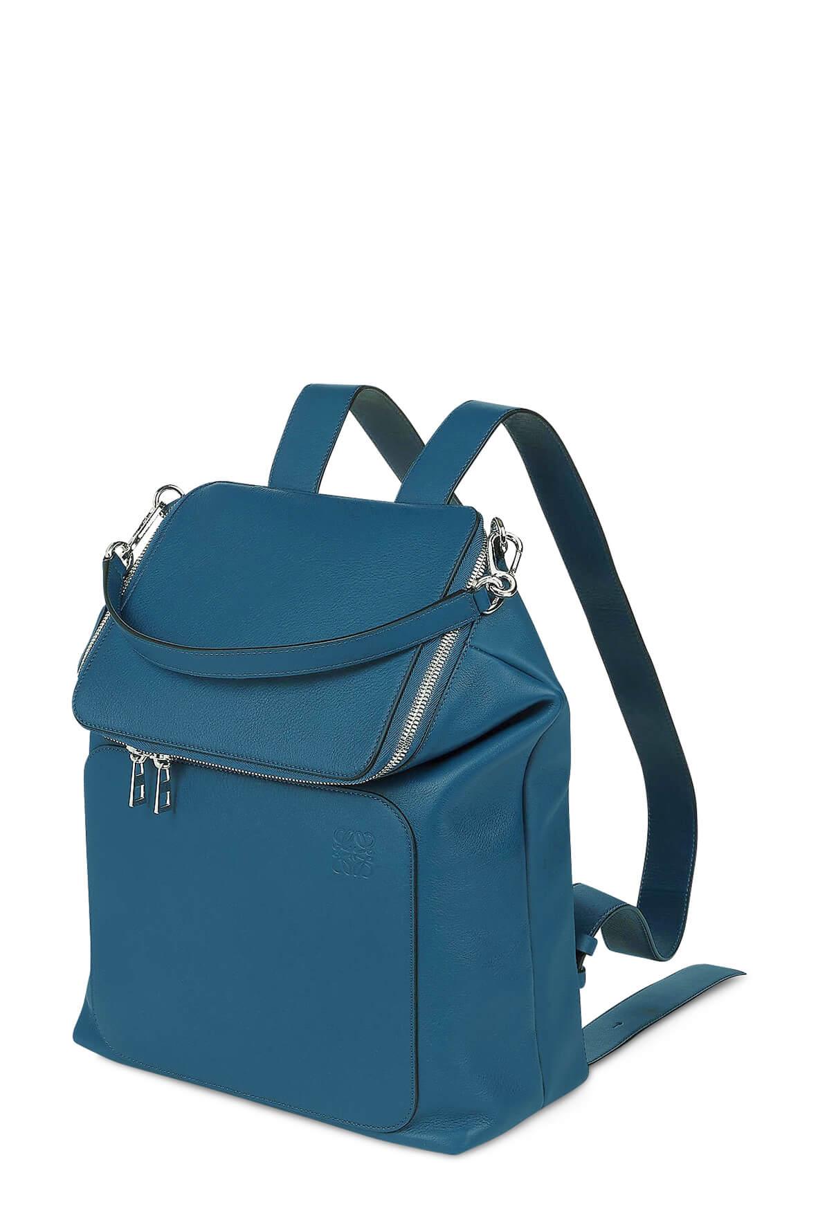 Goya Leather Backpack Indigo Blue