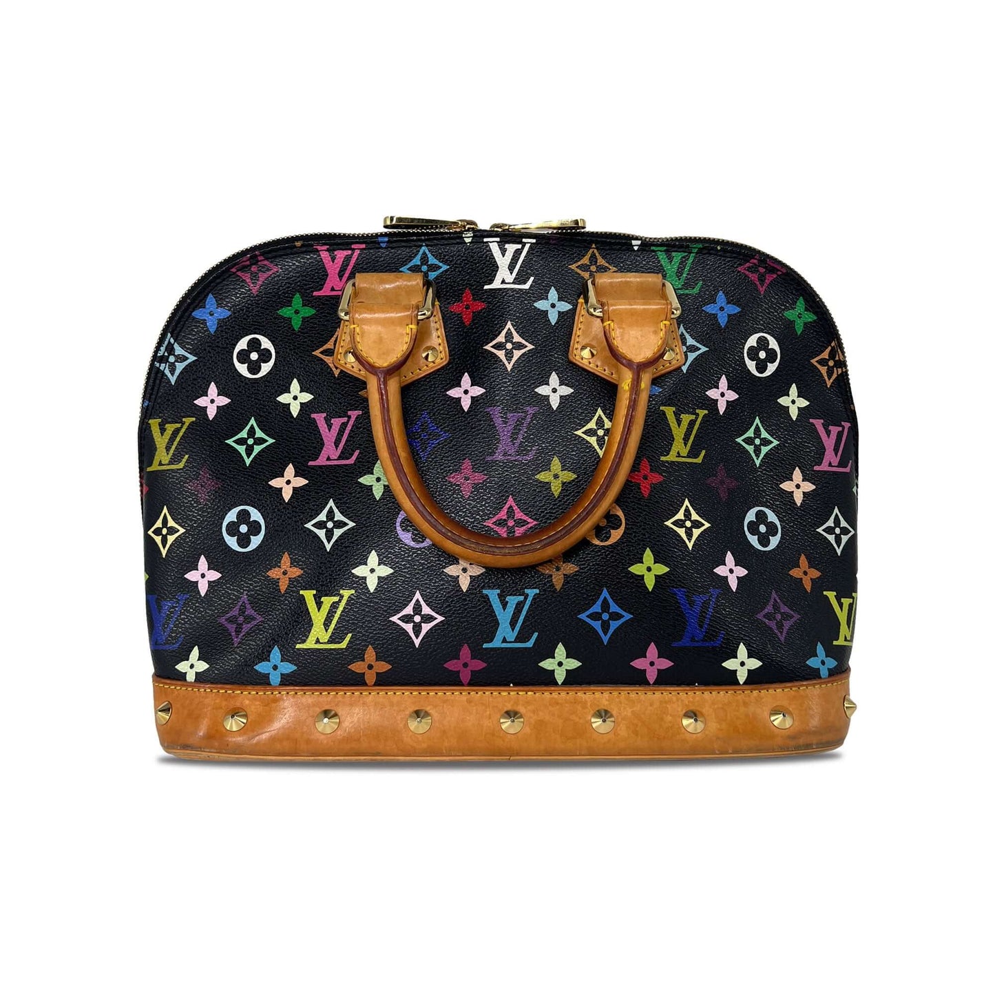 Louis Vuitton Alma x Tamakashi Murakami colour canvas bag