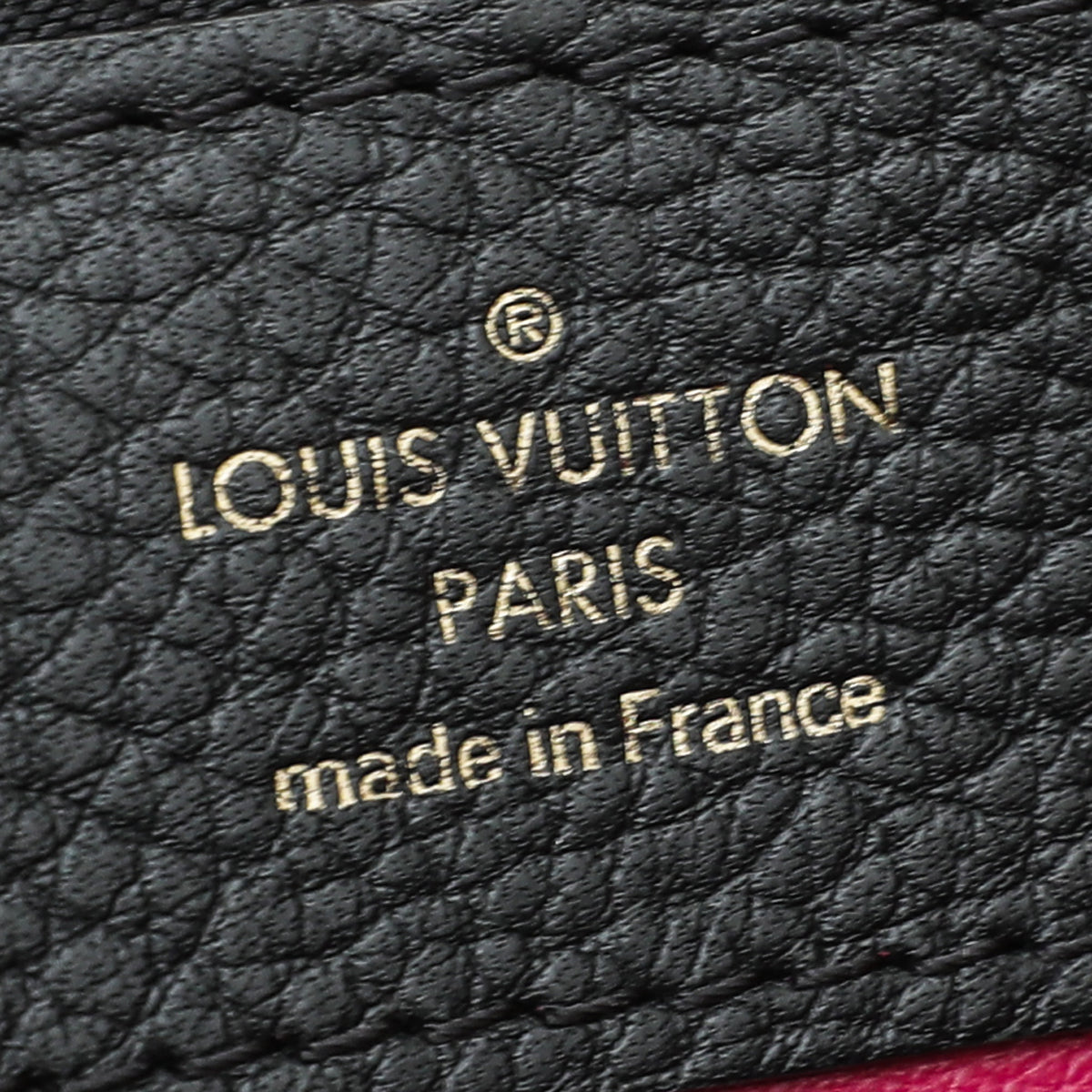 Louis Vuitton Black Taurillon Capucines MM Bag