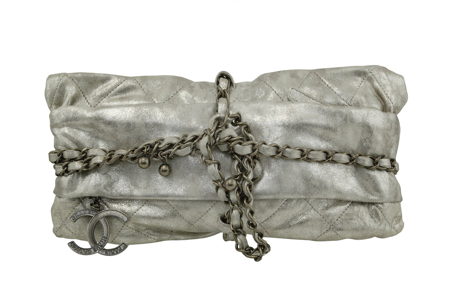 Chanel Metallic Light Gold Baluchon Clutch Bag