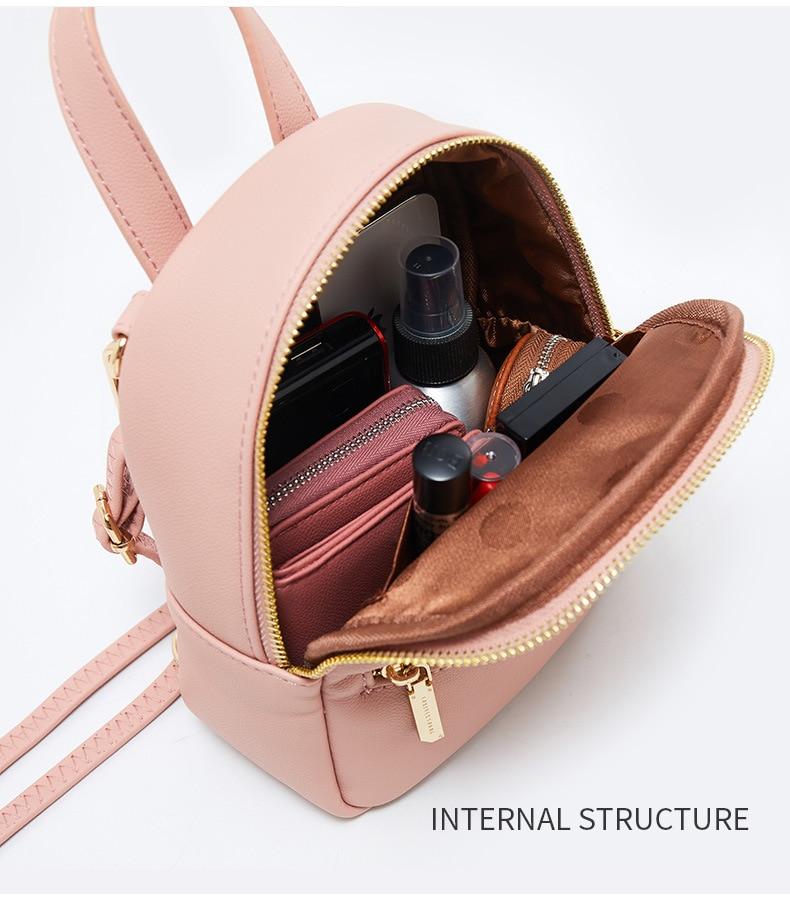 Mini Soft Touch Faux Leather Backpack