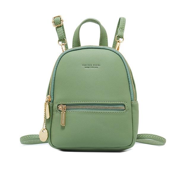 Mini Soft Touch Faux Leather Backpack - Bags Bistro