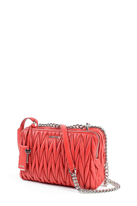 Matelasse Shoulder Bag Red