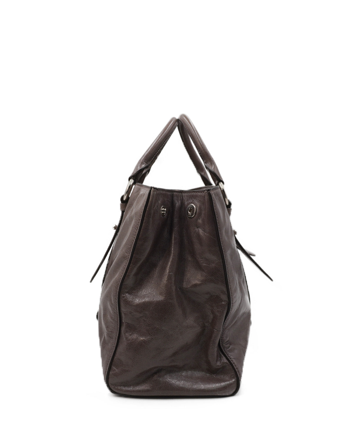 Vitello Leather Handbag Grey