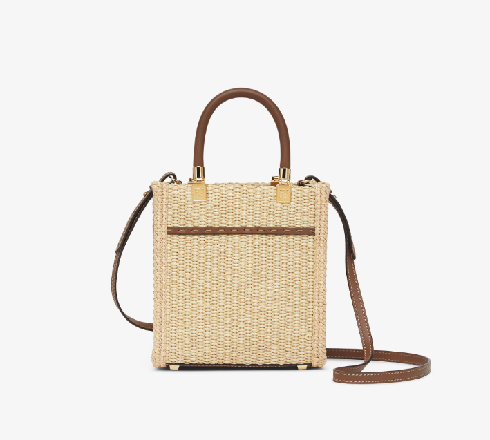 Mini Sunshine Shopper Beige cotton fibre mini-bag