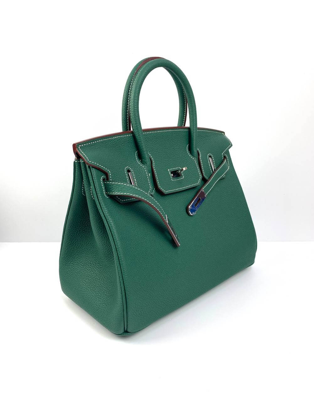 Hermes Birkin 30 Biscuit Togo Leather green Palladium Hardware