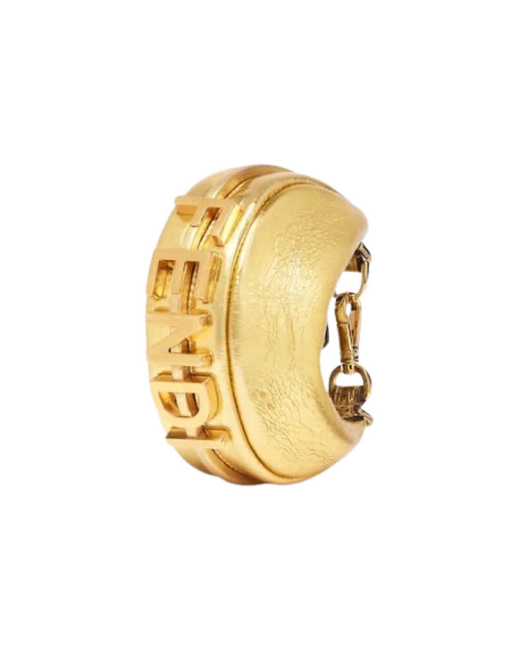 Nano Fendigraphy Gold leather charm