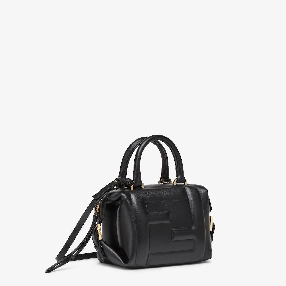 Fendi Mini FF Cube Bag In Nappa Leather Black