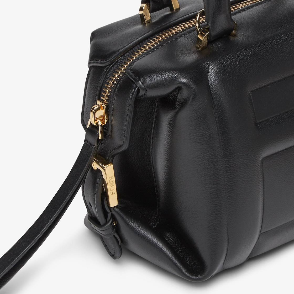 Fendi Mini FF Cube Bag In Nappa Leather Black