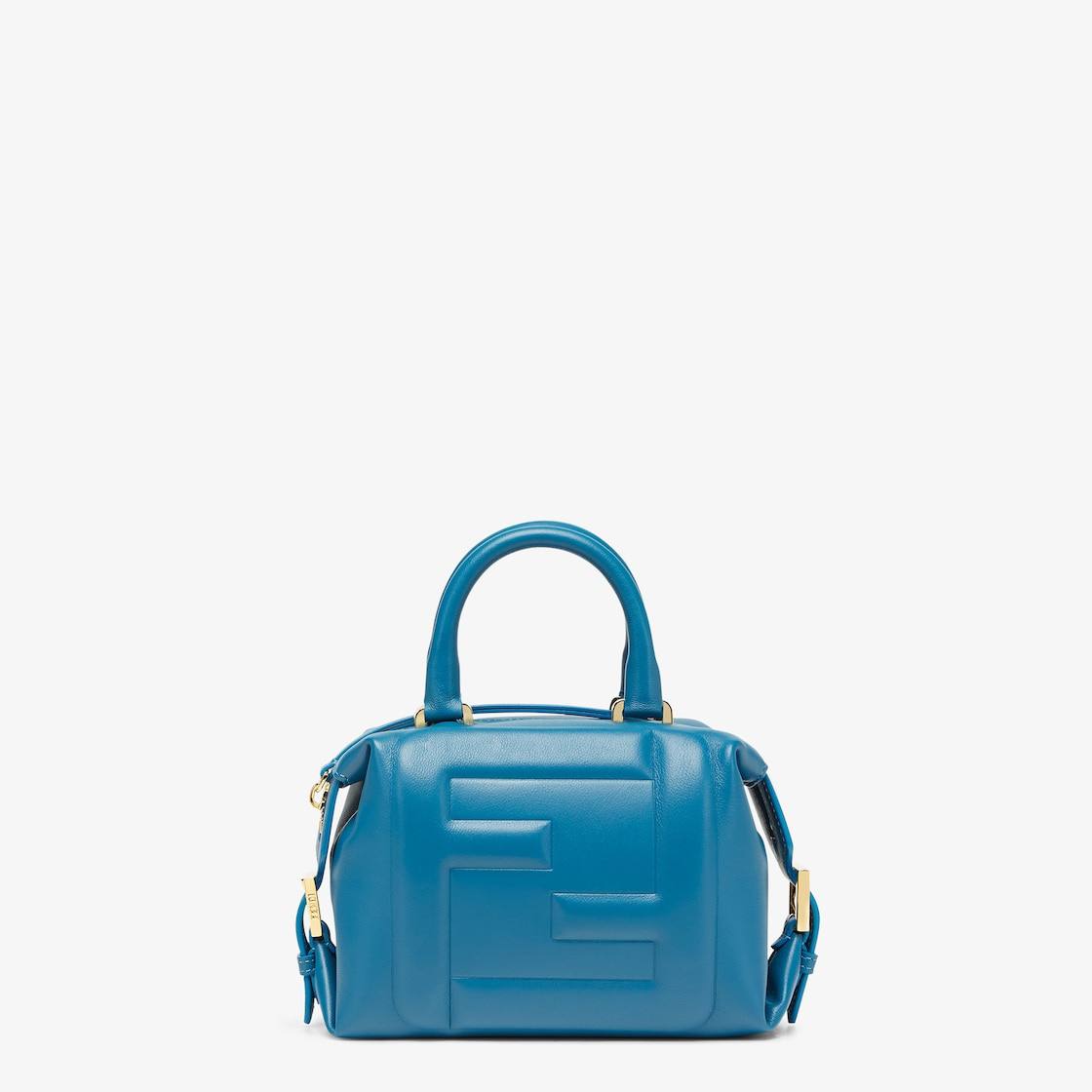 Fendi Mini FF Cube Bag In Nappa Leather Blue