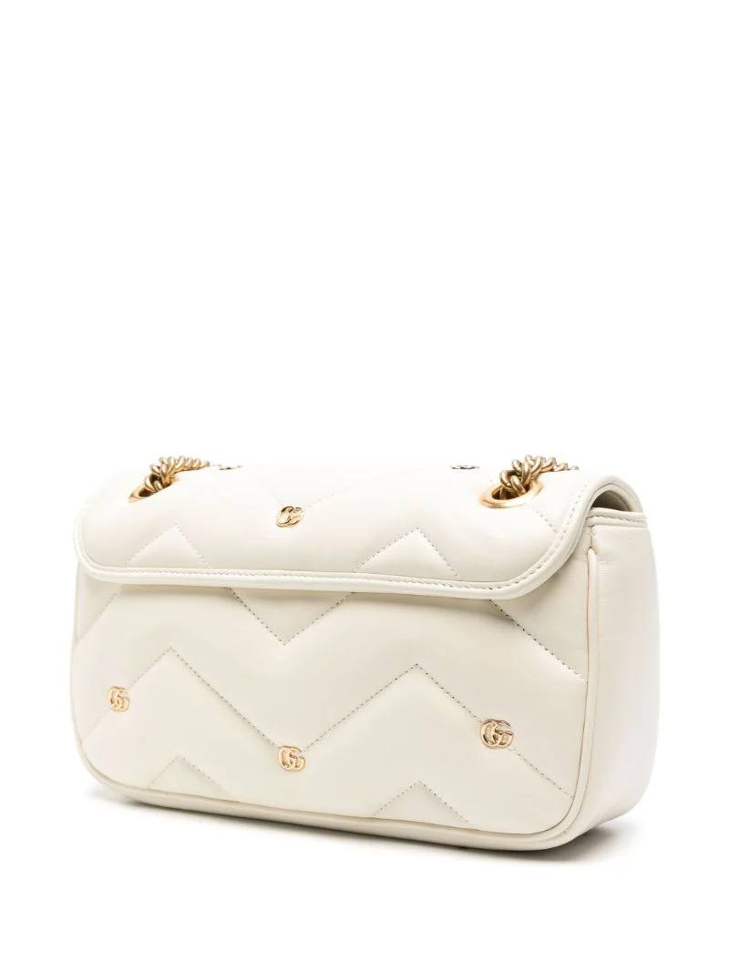 LV White GG Marmont Small Leather Shoulder Bag