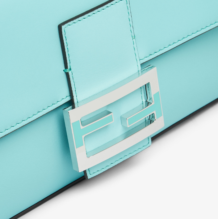 Baguette Tiffany & Co. bag x Fendi in Tiffany Blue leather