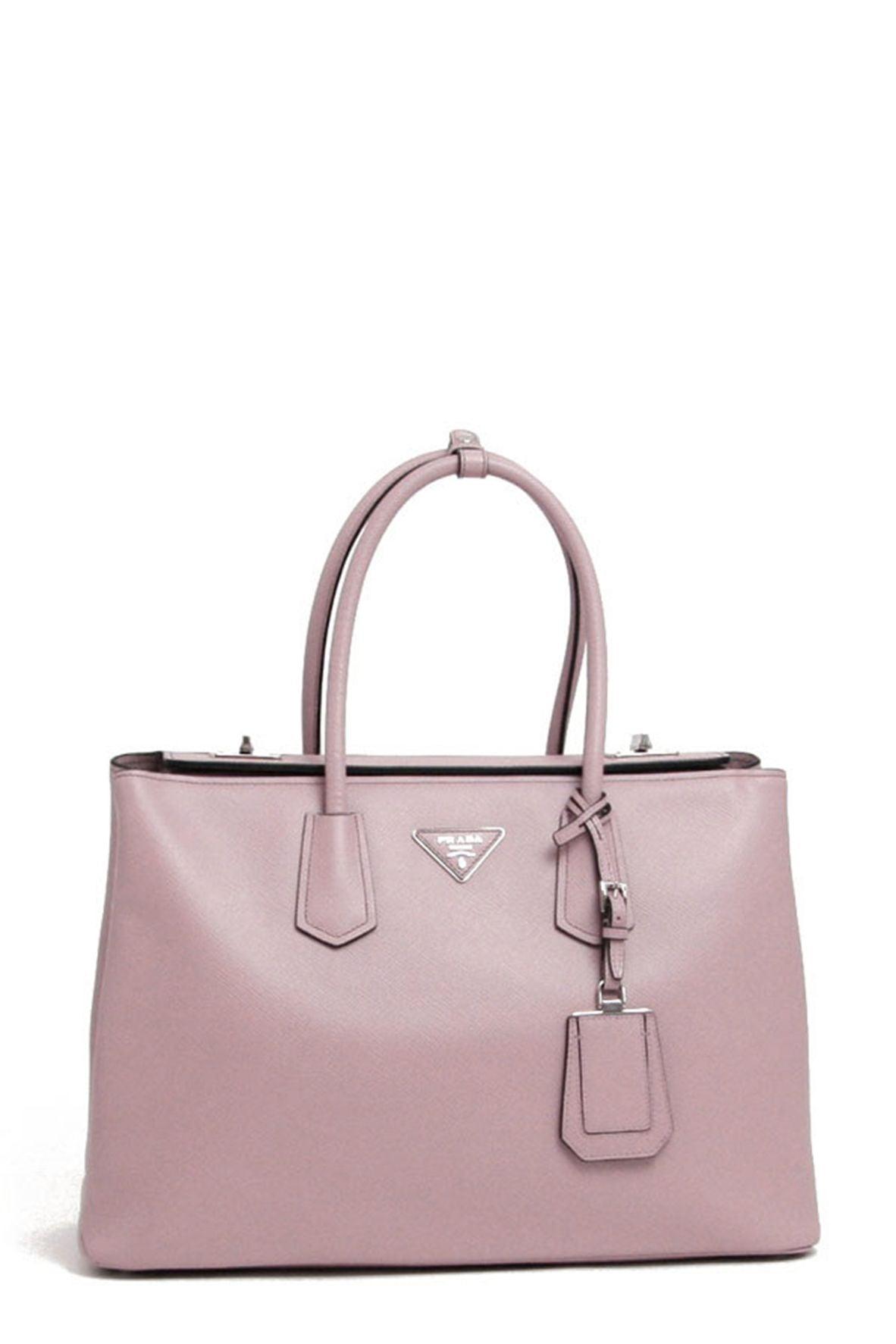 Saffiano Cuir Twin Turnlock Bag Cammeo