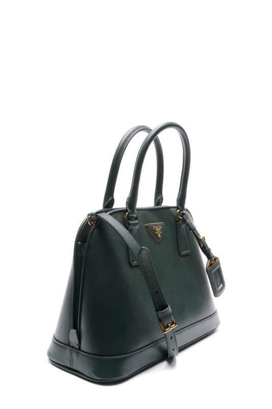 Saffiano Lux Top Handle Bag Smeraldo