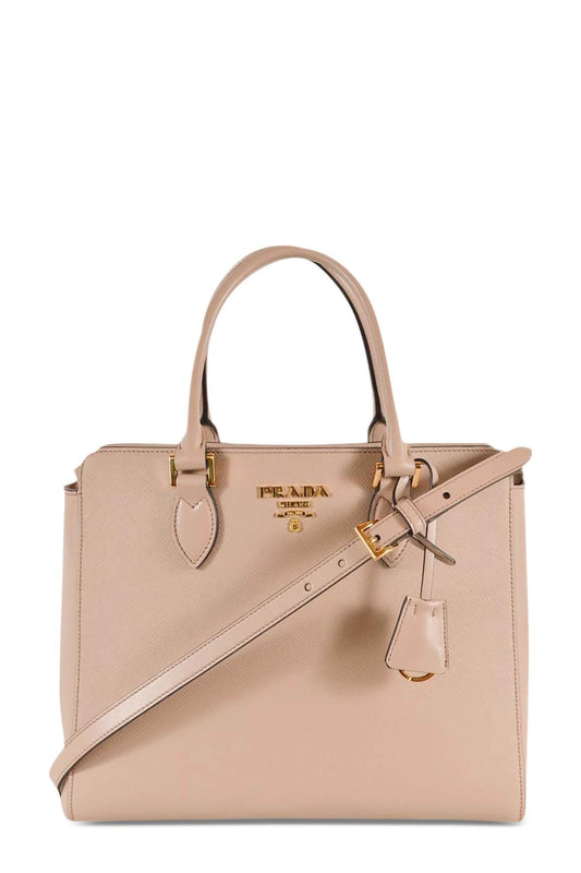 Saffiano Soft Shopping Bag Nude