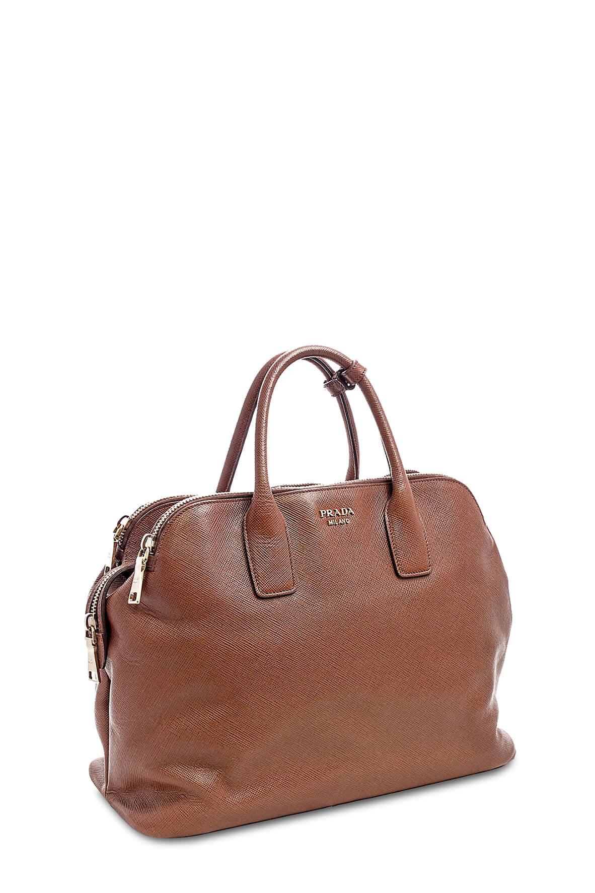 Saffiano Top Handle Sable Brown