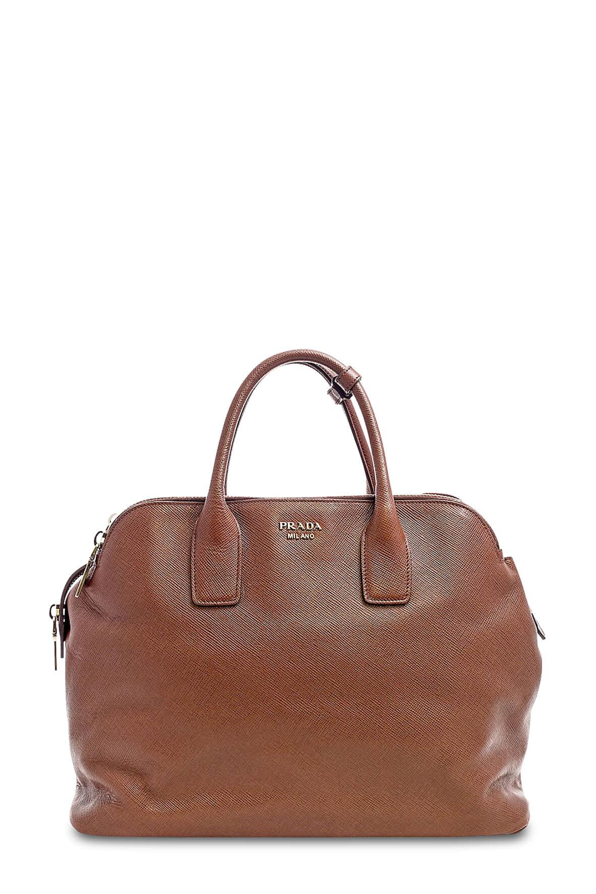 Saffiano Top Handle Sable Brown