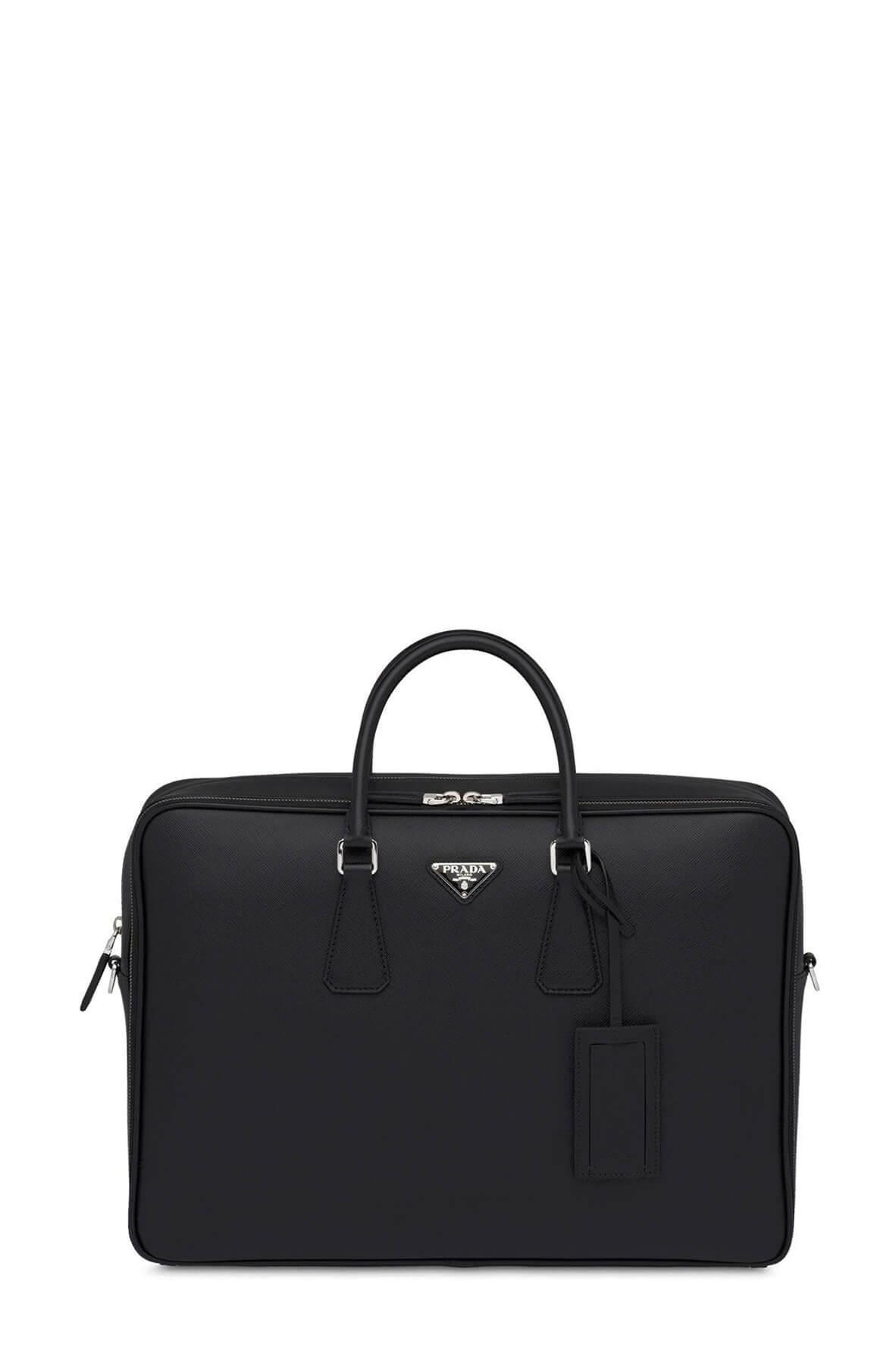 Saffiano Travel Briefcase Black