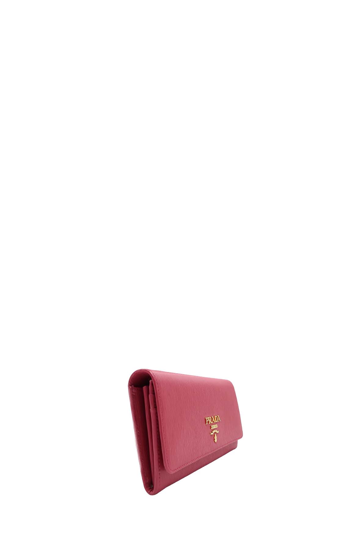 Saffiano Wallet on Chain Red