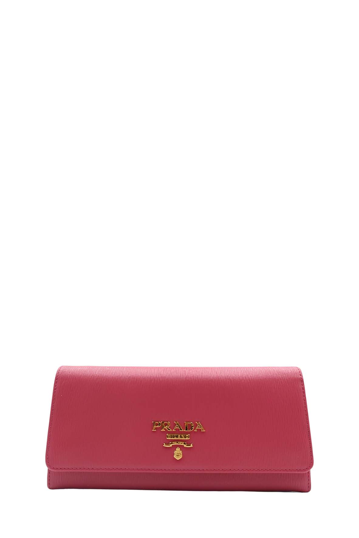 Saffiano Wallet on Chain Red