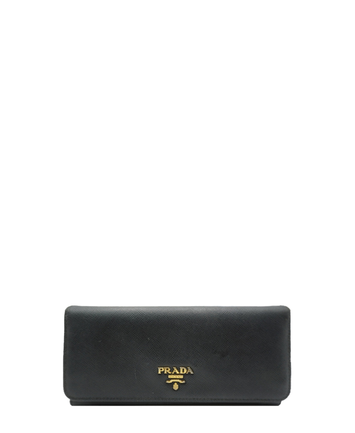 Saffiano Lux Leather Continental Wallet Black