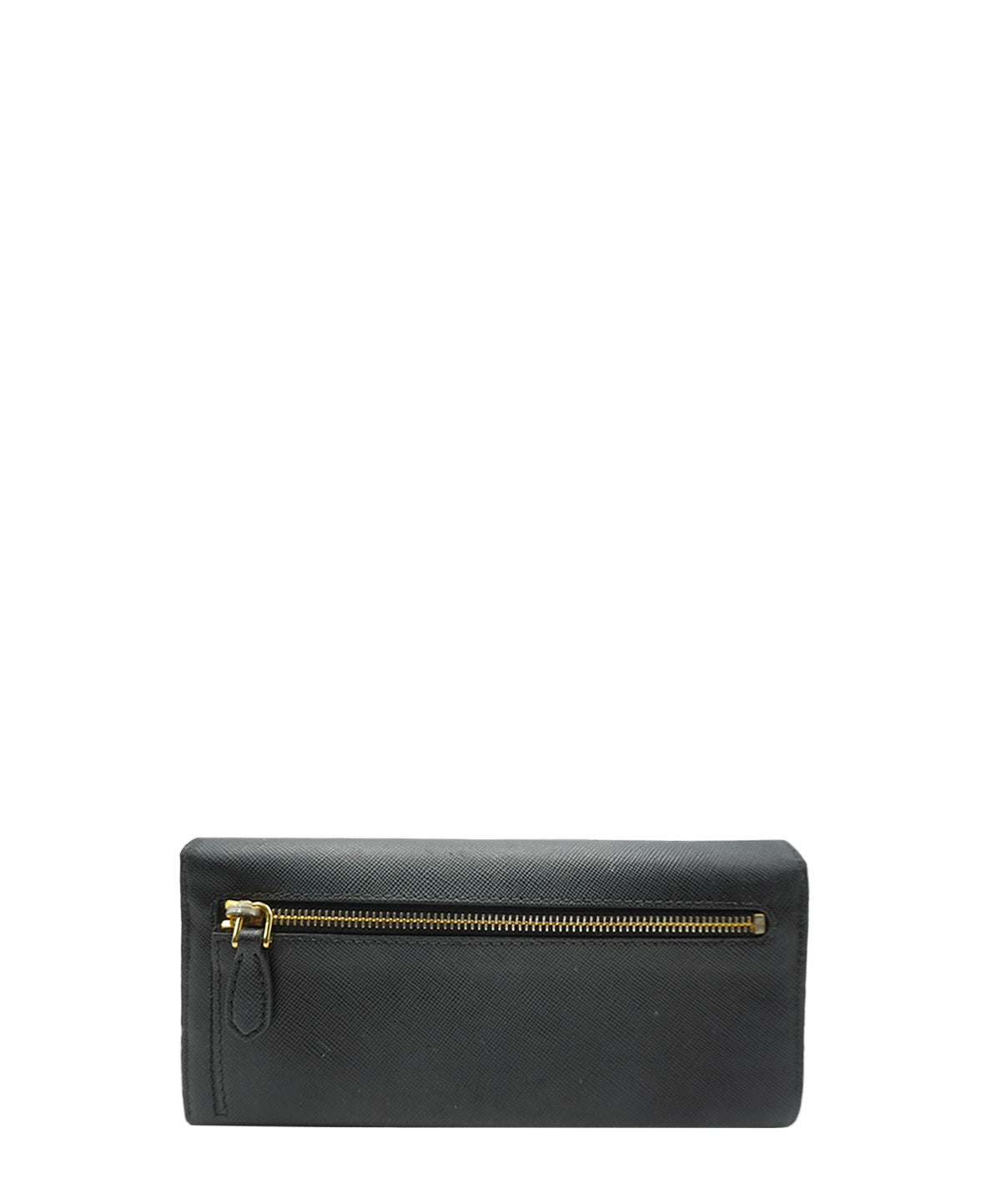 Saffiano Lux Leather Continental Wallet Black