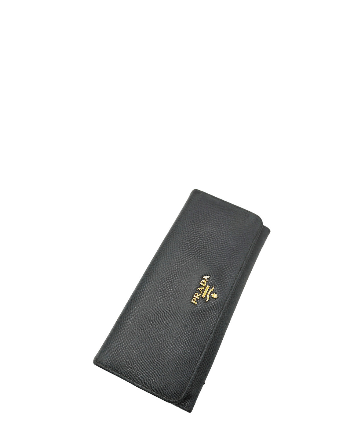 Saffiano Lux Leather Continental Wallet Black