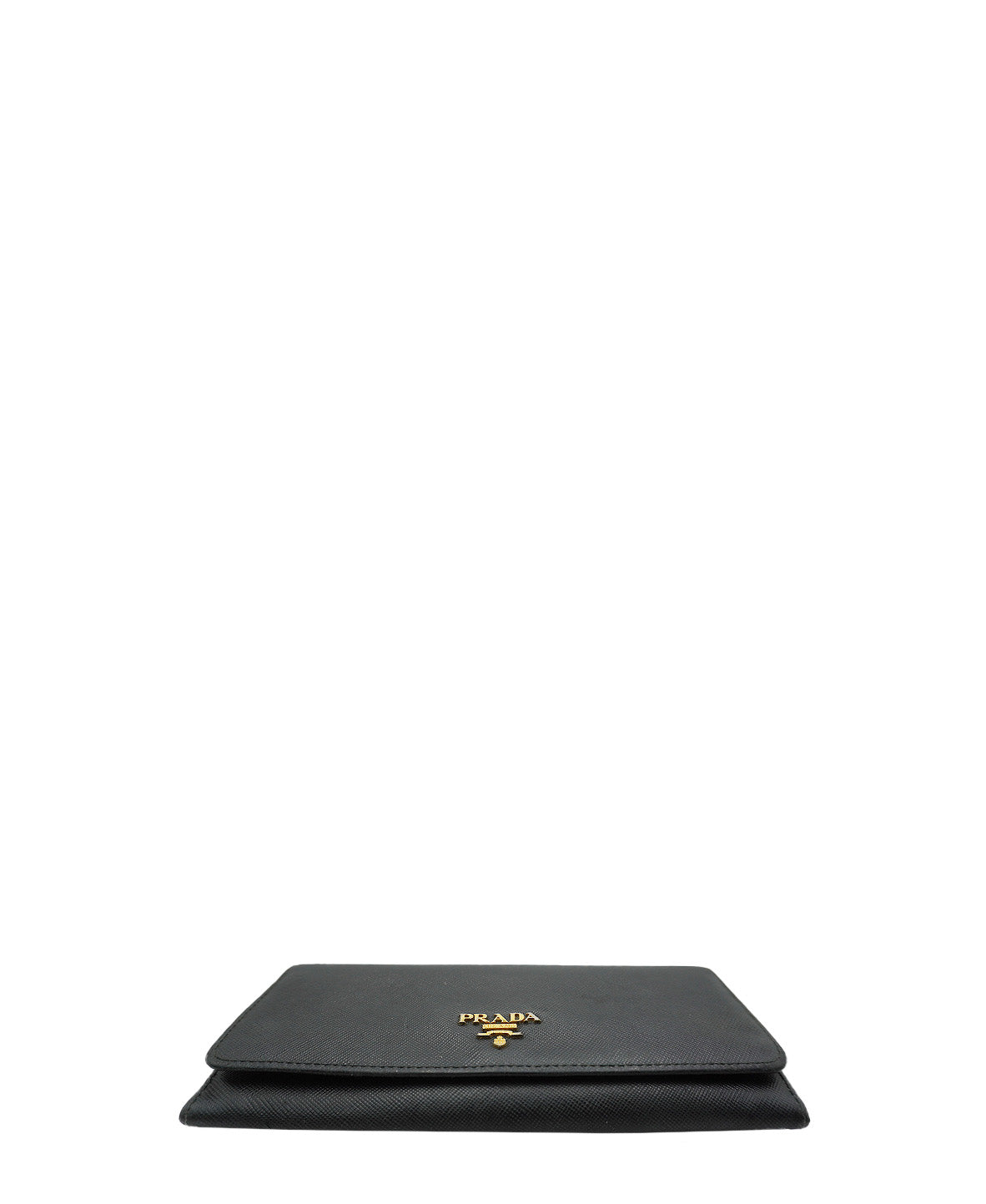 Saffiano Lux Leather Continental Wallet Black