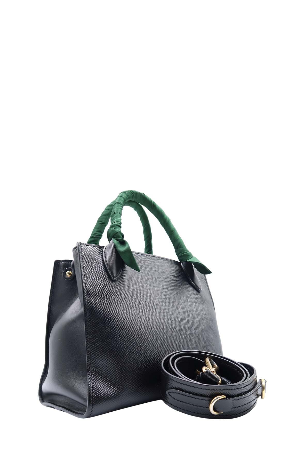 Small Saffiano Monochrome Black