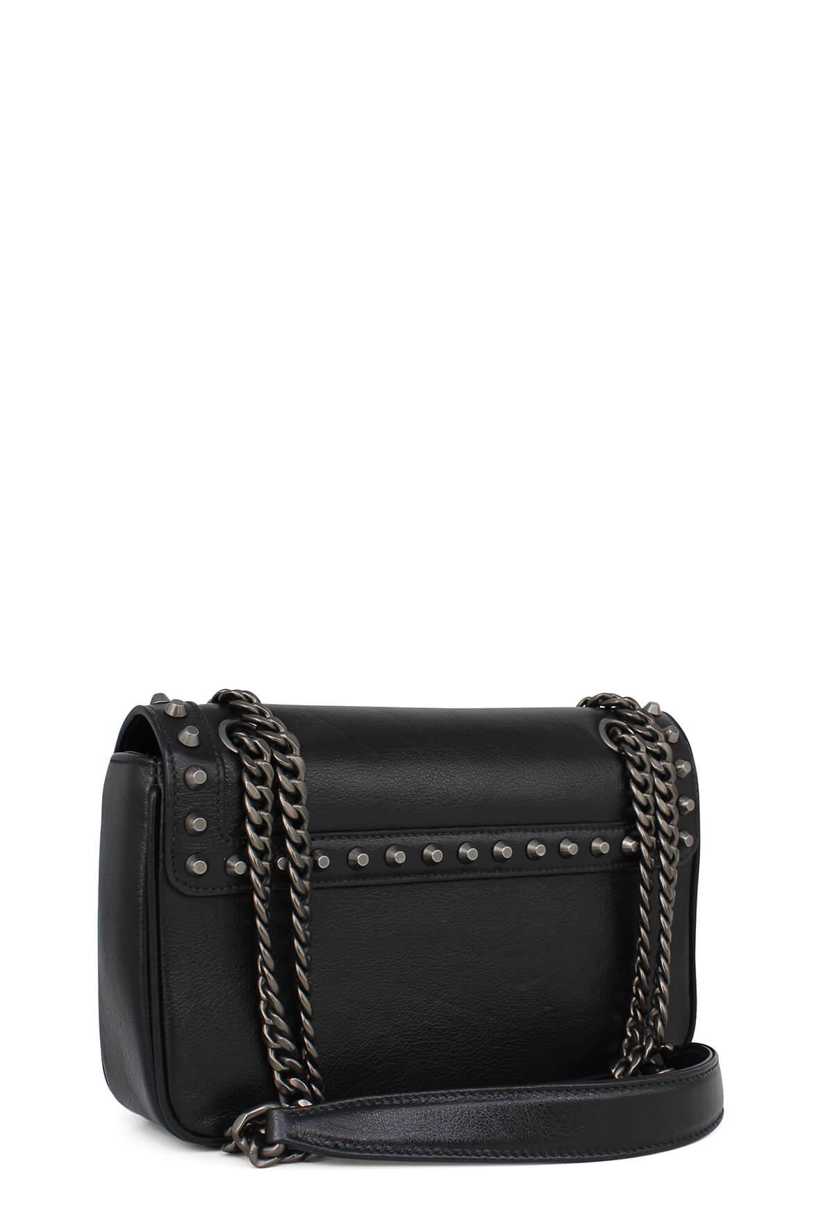 Studded Monochrome Crossbody Black