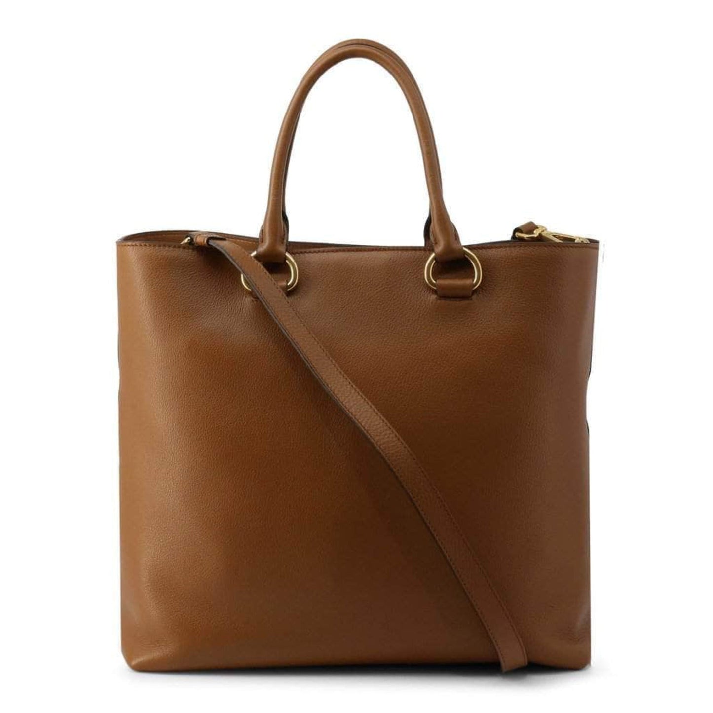 Prada Vitello Phenix Cognac Brown Shopping Tote Bag