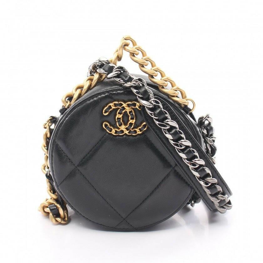 Chanel 19 Lambskin Black 2-Way Chain Bag.