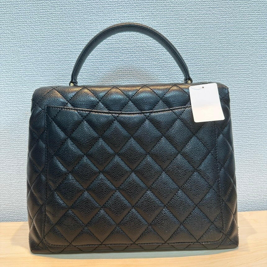 Chanel Black Caviar Skin Handbag with Gold Hardware, Medium Size