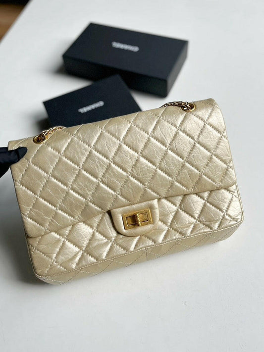 Chanel 2.55 Reissue Jumbo Golden Diamond Quilted Flap Bag - 2011-2012 Collection.