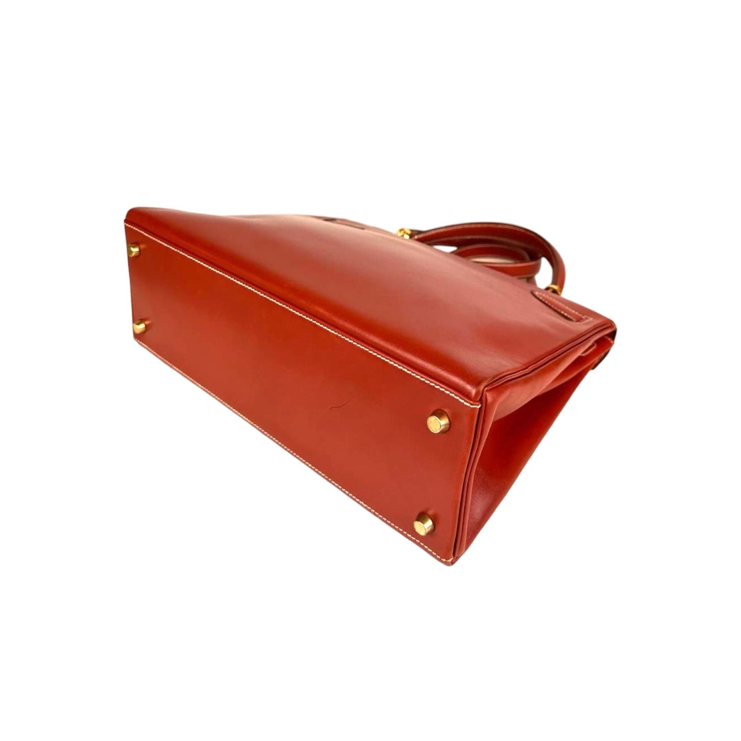 Hermès Kelly 32 Red Box Calfskin Gold