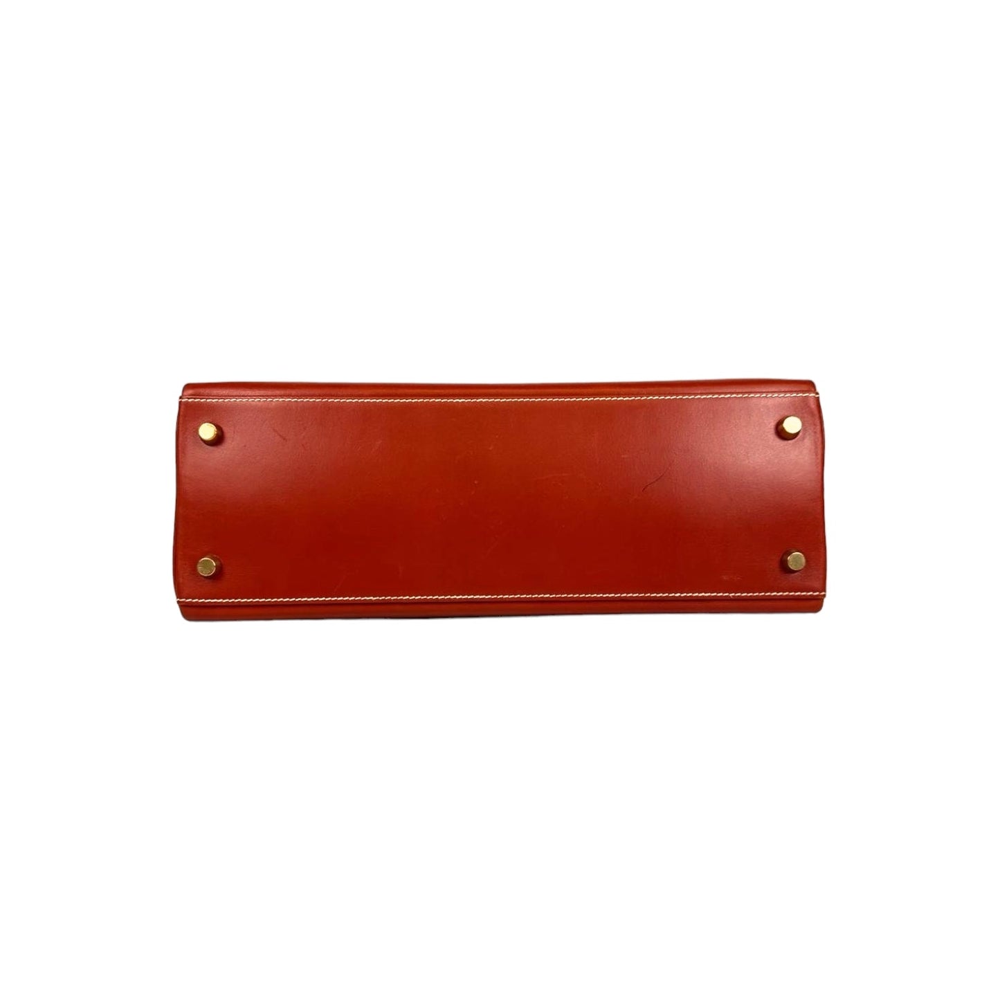 Hermès Kelly 32 Red Box Calfskin Gold