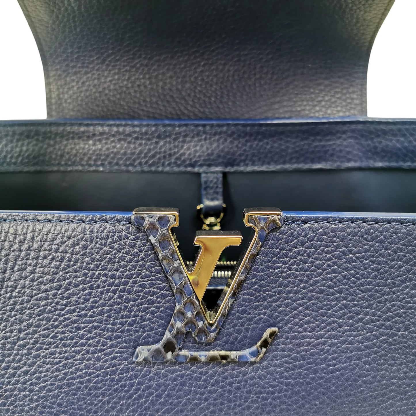 Louis Vuitton Capucines MM Exotic Blue Taurillon