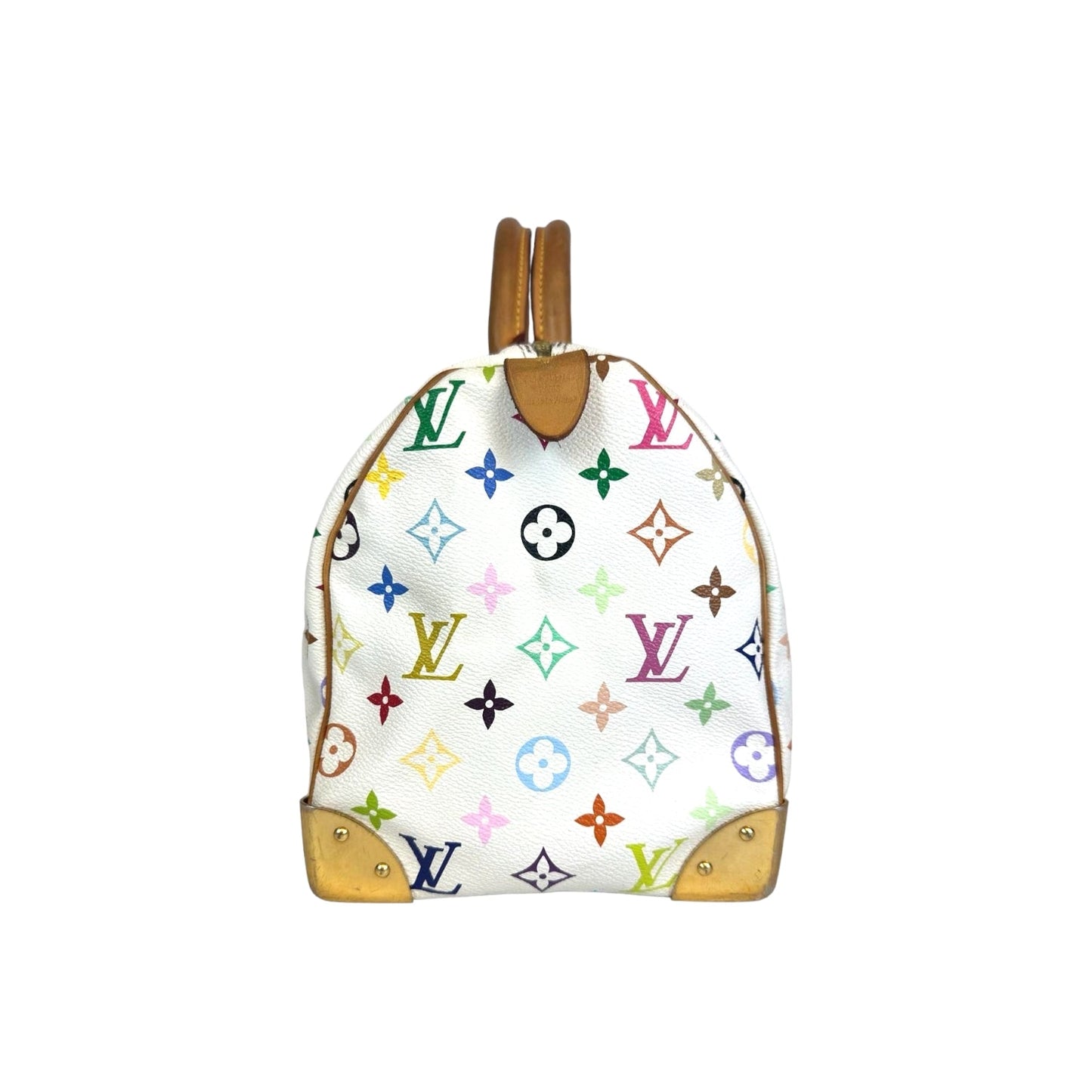 Louis Vuitton Speedy 30 White Multicolor Monogram Canvas