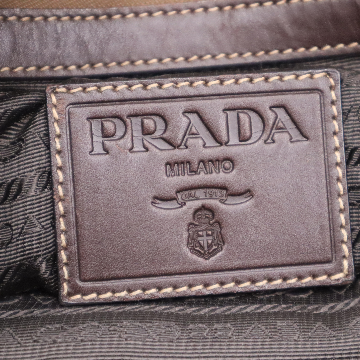 Prada Jacquard Logo Handbag