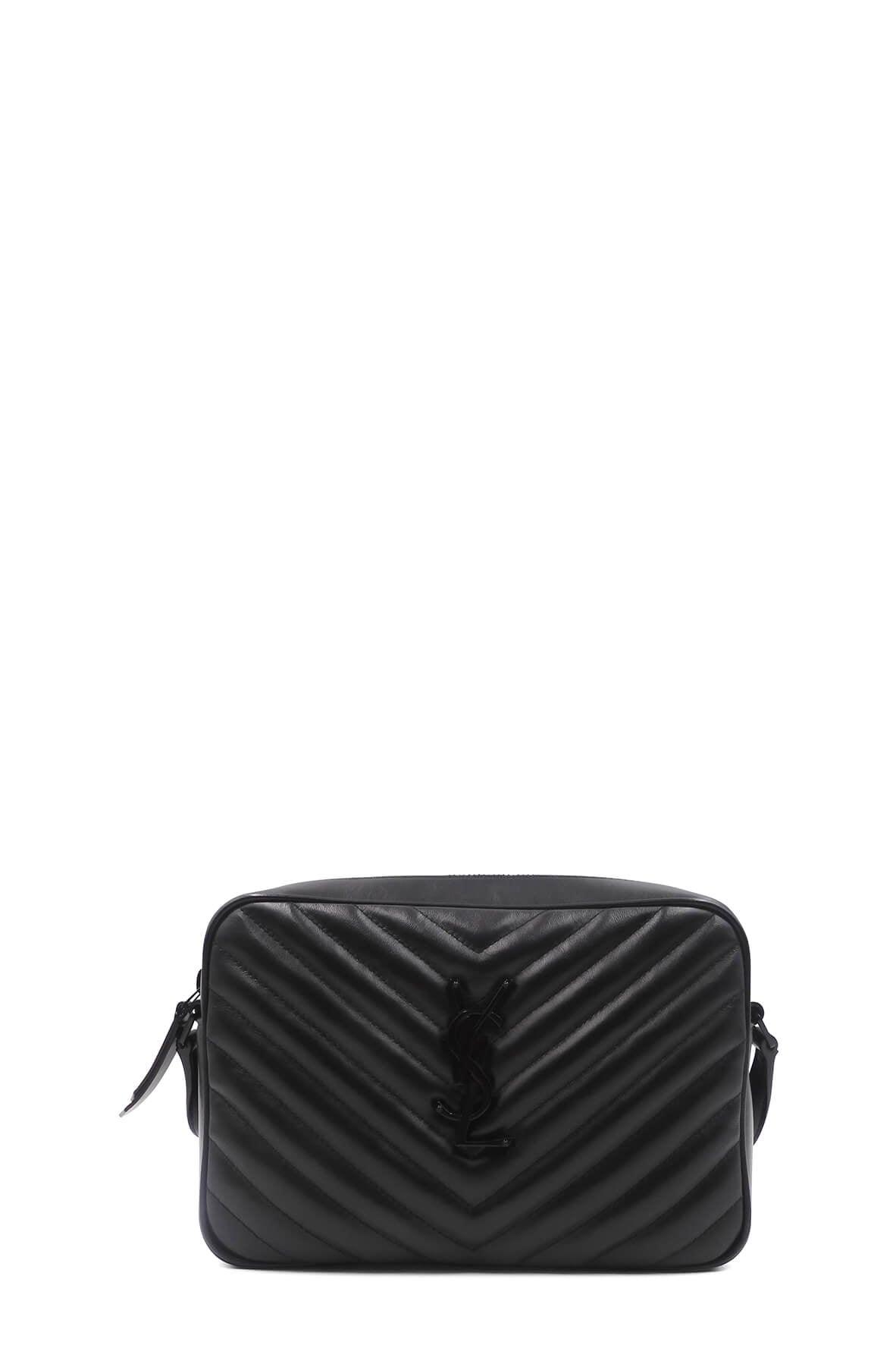 Matelasse Lou Camera Bag Black with Black Hardware