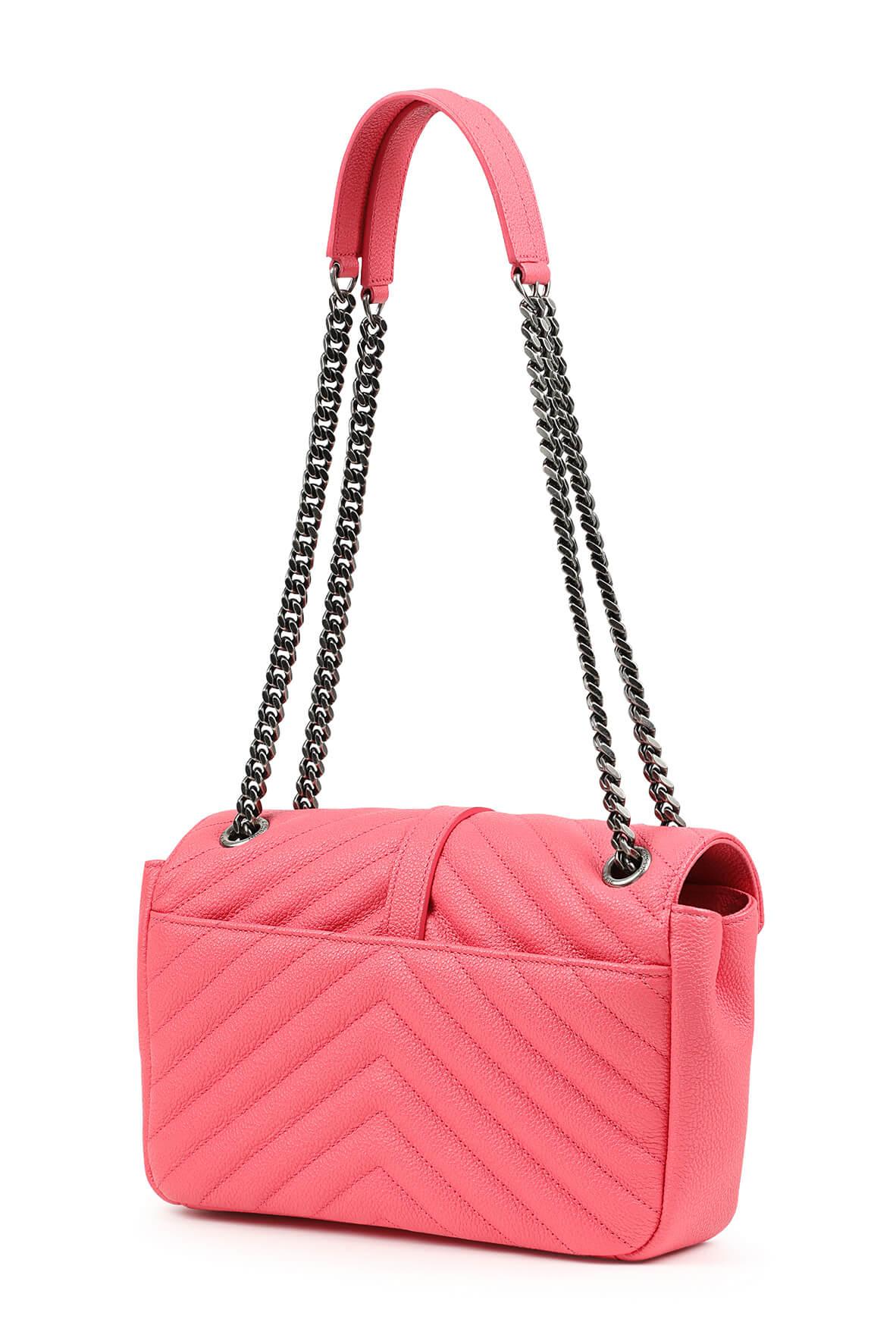 Matelasse Chevron Medium Monogram Chain Bag Bright Pink