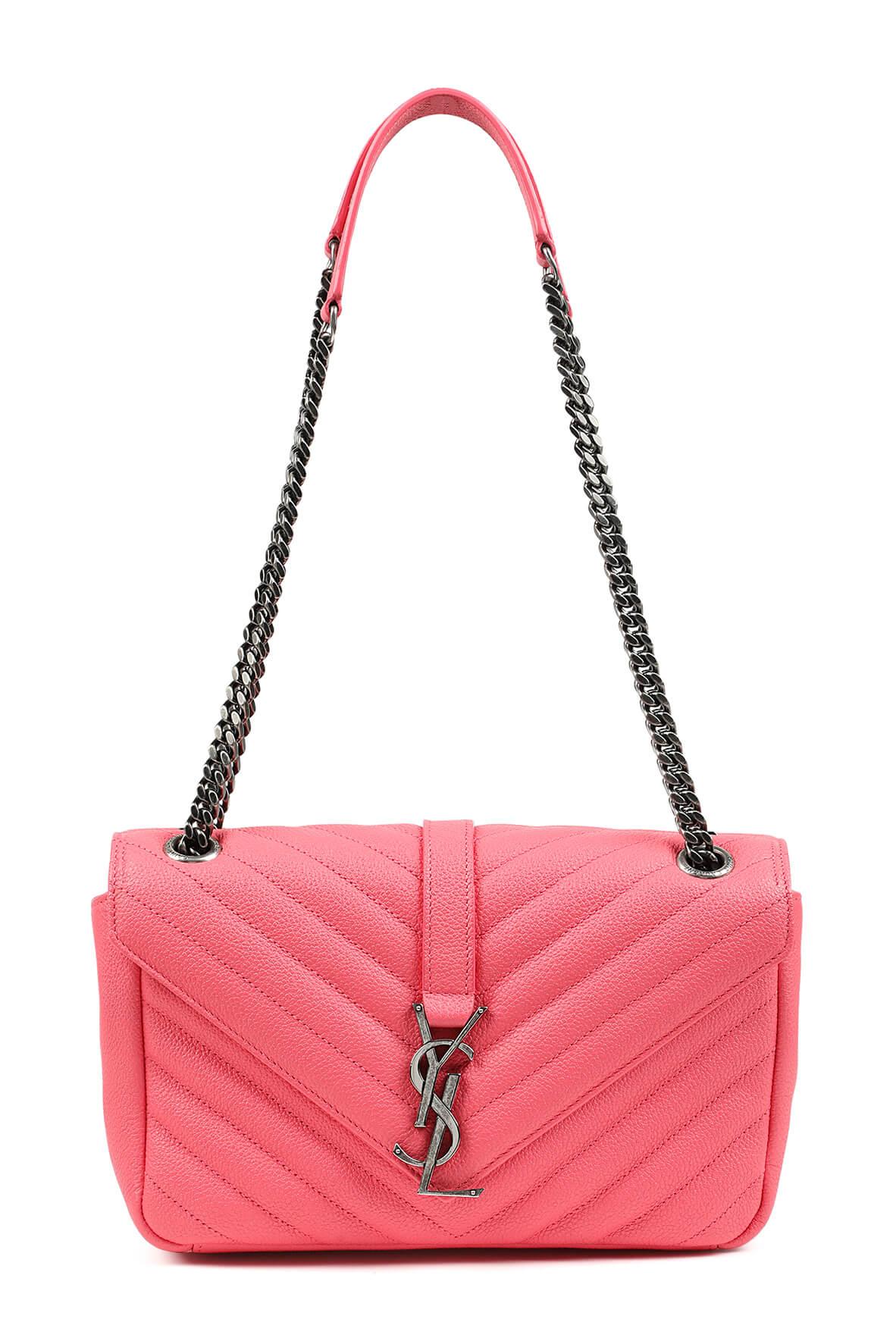 Matelasse Chevron Medium Monogram Chain Bag Bright Pink