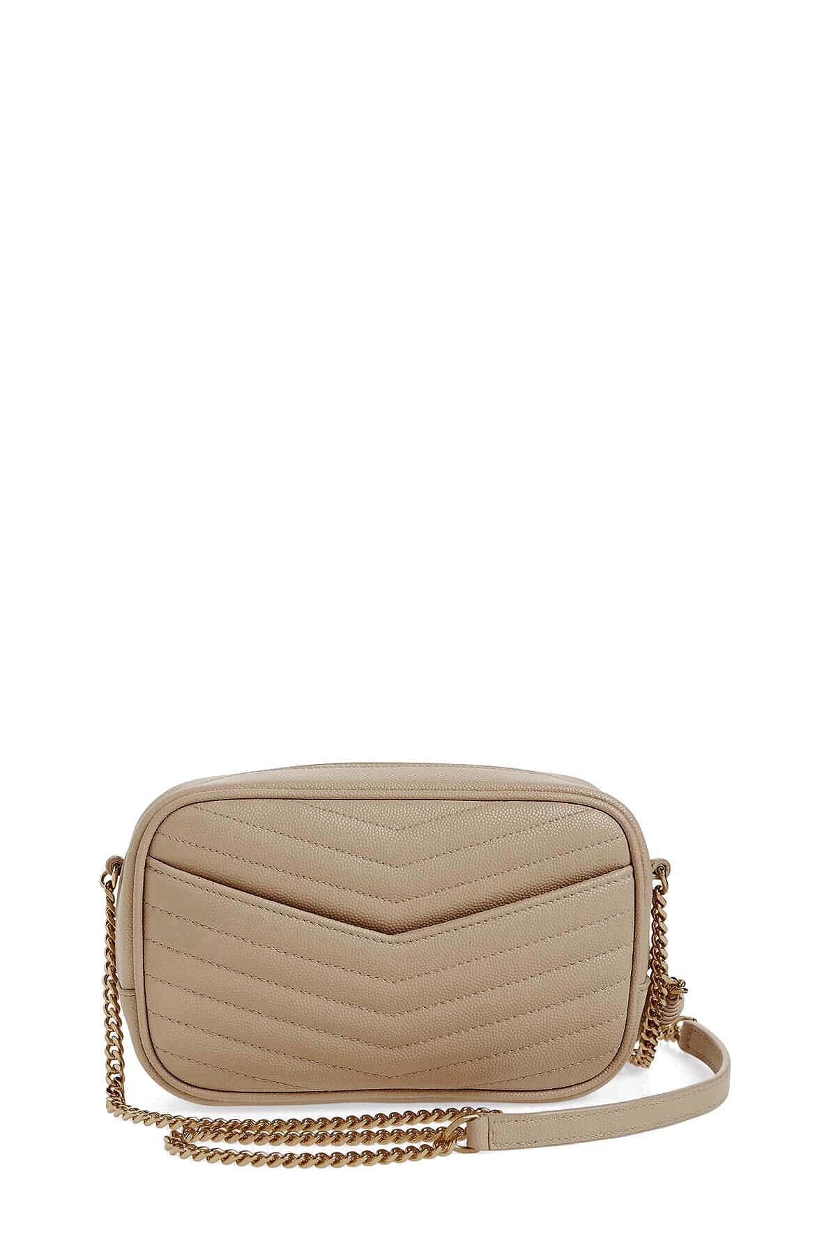 Matelasse Lou Mini Bag Powder with Gold Hardware