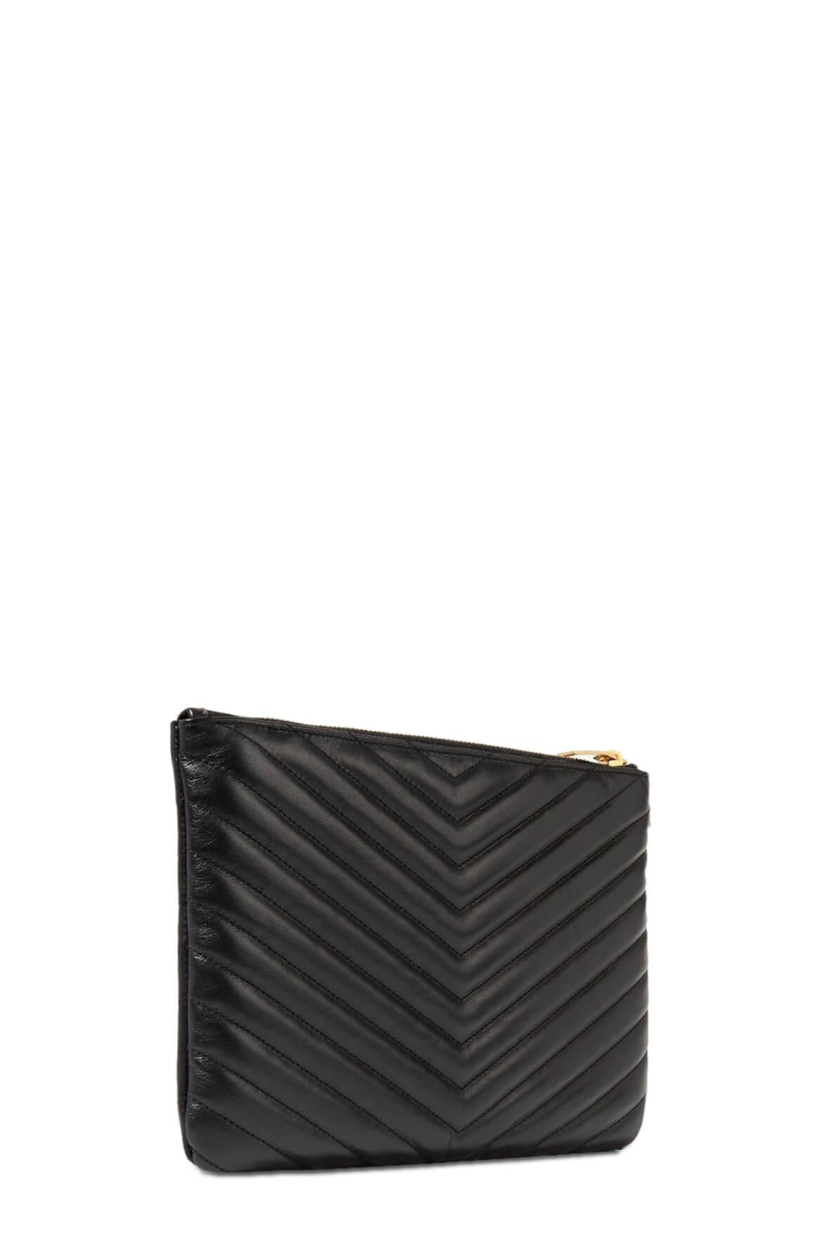 Matelasse Wristlet Clutch Black