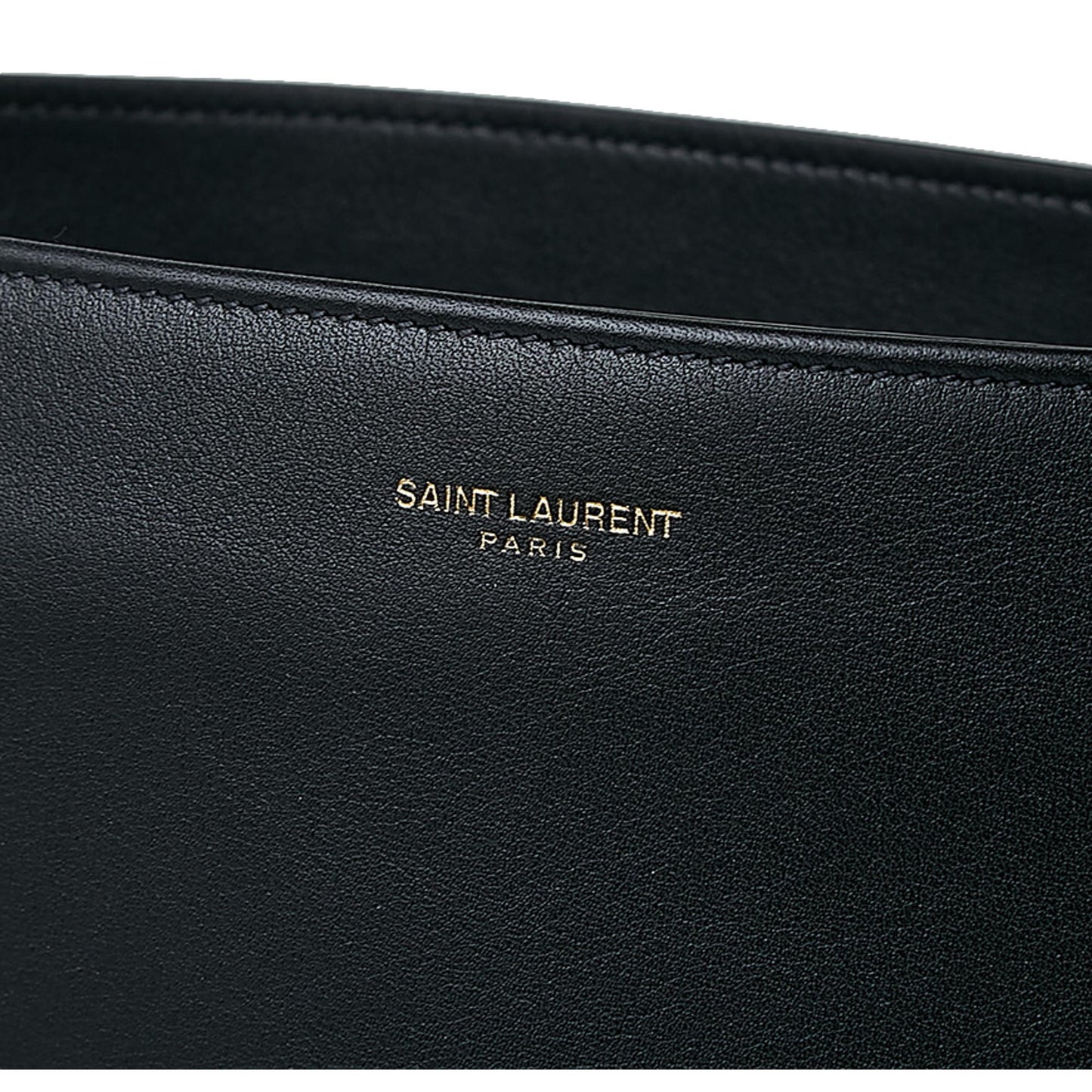 Saint Laurent Siena Ultra Lux Black Calf Leather Chain Shoulder Tote Bag